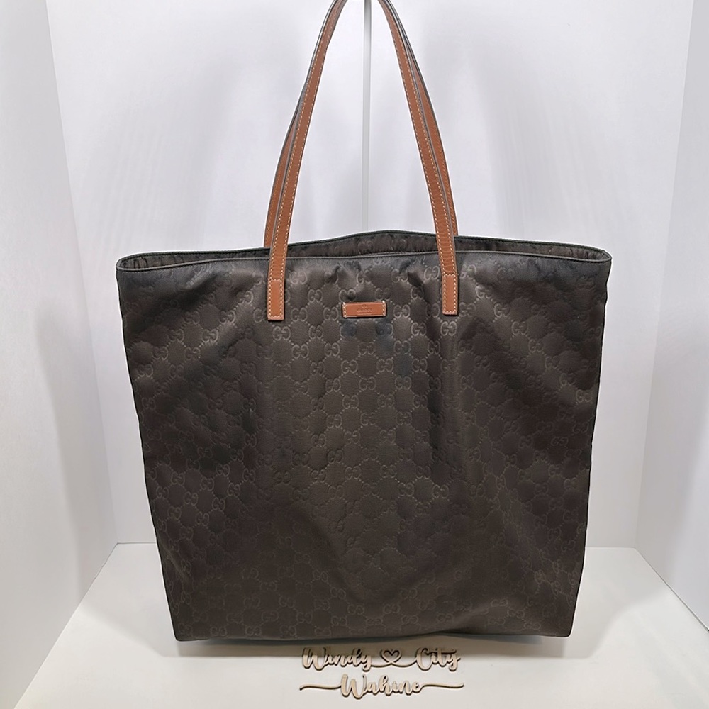 Authentic Gucci Embossed Gg Monogram Shopper Tote… - image 1